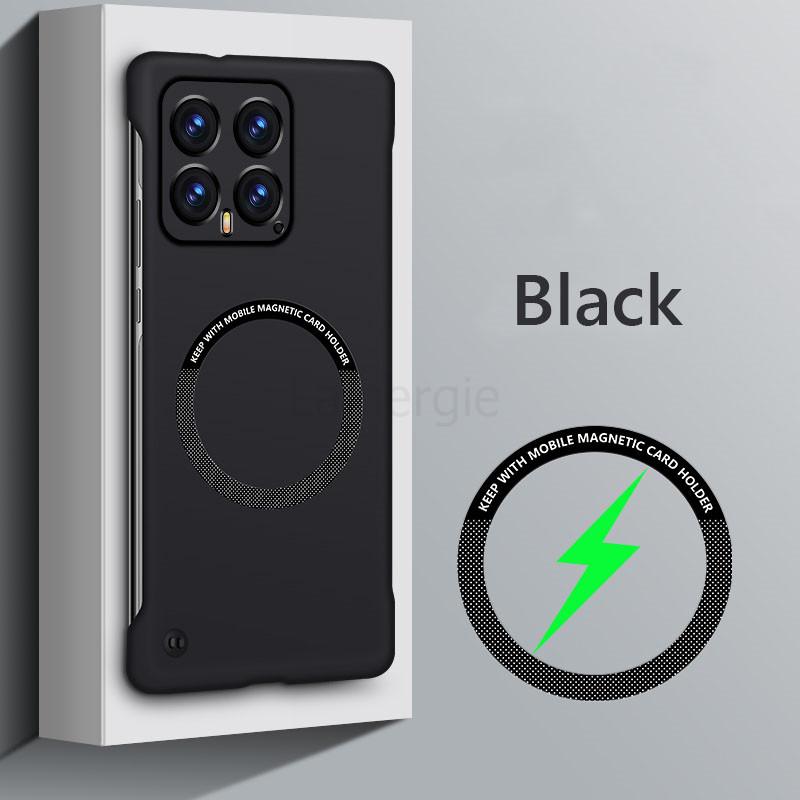 Frameless Magnetic For Magsafe Slim Case For Xiaomi 14 Pro Xiaomi14 Pro 5G Wireless Charging Hard Back Cover