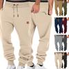 Men's Pants Spring and Autumn Solid Color Trendy Sports Casual Sweatpants Loose Tied Feet Stacking Pants