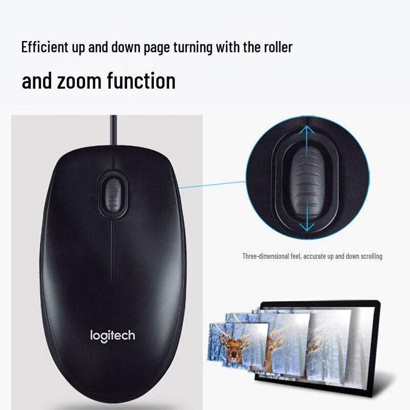 Проводная USB офисная мышь Logitech M91P