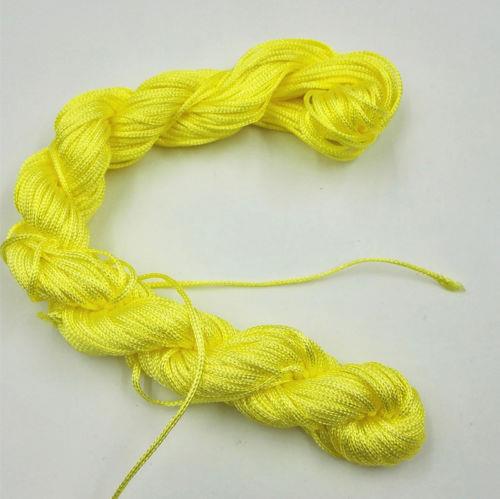 1 мм * 26 м китайский узел браслет нить плетеная веревка DIY нейлоновая веревка красочная нить атласный шнур плетеная веревка полый полиэстер плетеный браслет из пряжи