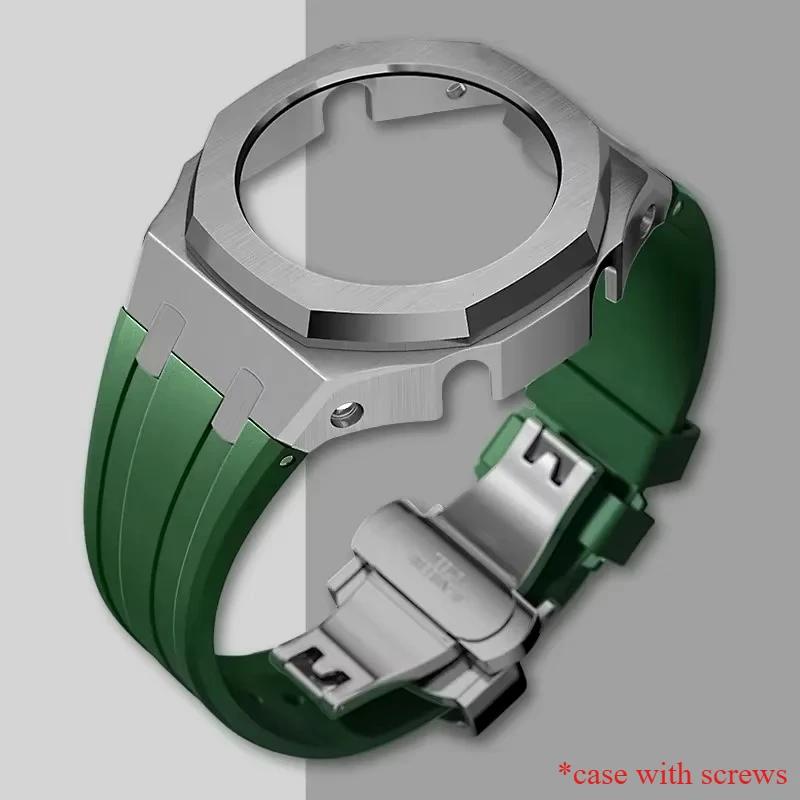 Металлический корпус 4-го поколения Безель Рамка GA2100 GAB2100 Casioak Мод Кит Модификация Рамка Для GA2110 Металлический Резиновый Ремешок Аксессуар Оптом