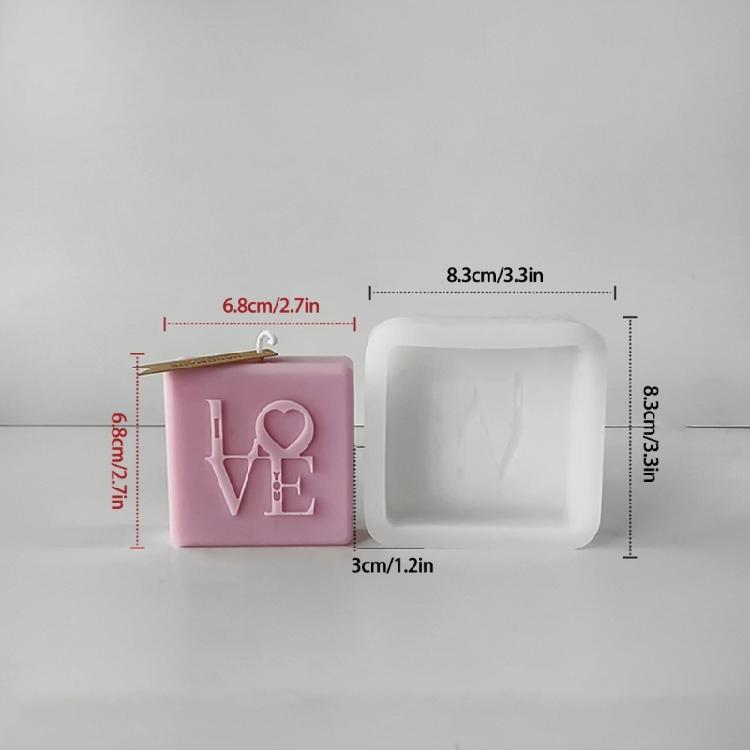 Форма для изготовления свечей ручной работы с украшением в виде письма с признанием в любви для домашнего декора