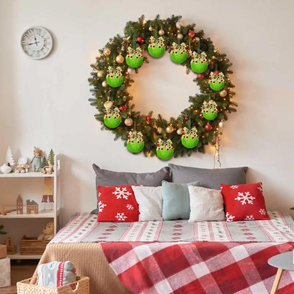 Green Christmas Balls | 12 Lime Green Balls For Christmas Trees