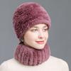 Hat Woman Winter Otter Rabbit Hair Elastic Ear Guard Hat Fur Hat Autumn Winter Outdoor Warm Bib Neck Bag Head Hat Tide