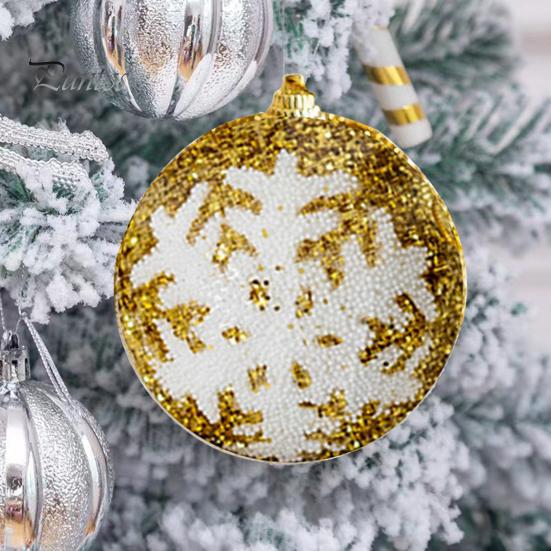 3 шт., 8 см, небьющиеся рождественские шары, украшения с ремешком, большой шар, подвесные подвески для рождественской елки, праздничное украшение, подарок на Новый год 2024