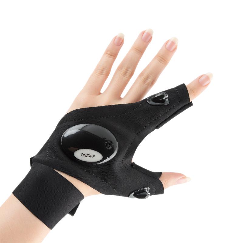 LED Flashlight Fishing Gloves for Night Fishing & Emergency Repairs