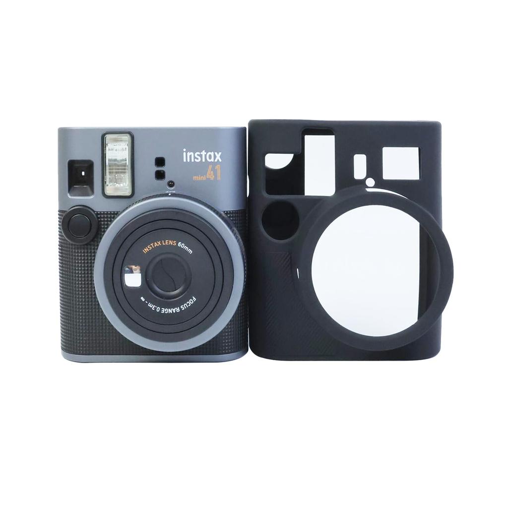 SIUTATDSH Silicone Camera Case for Fujifilm Instax Mini 41, Shockproof and Portable (Black)