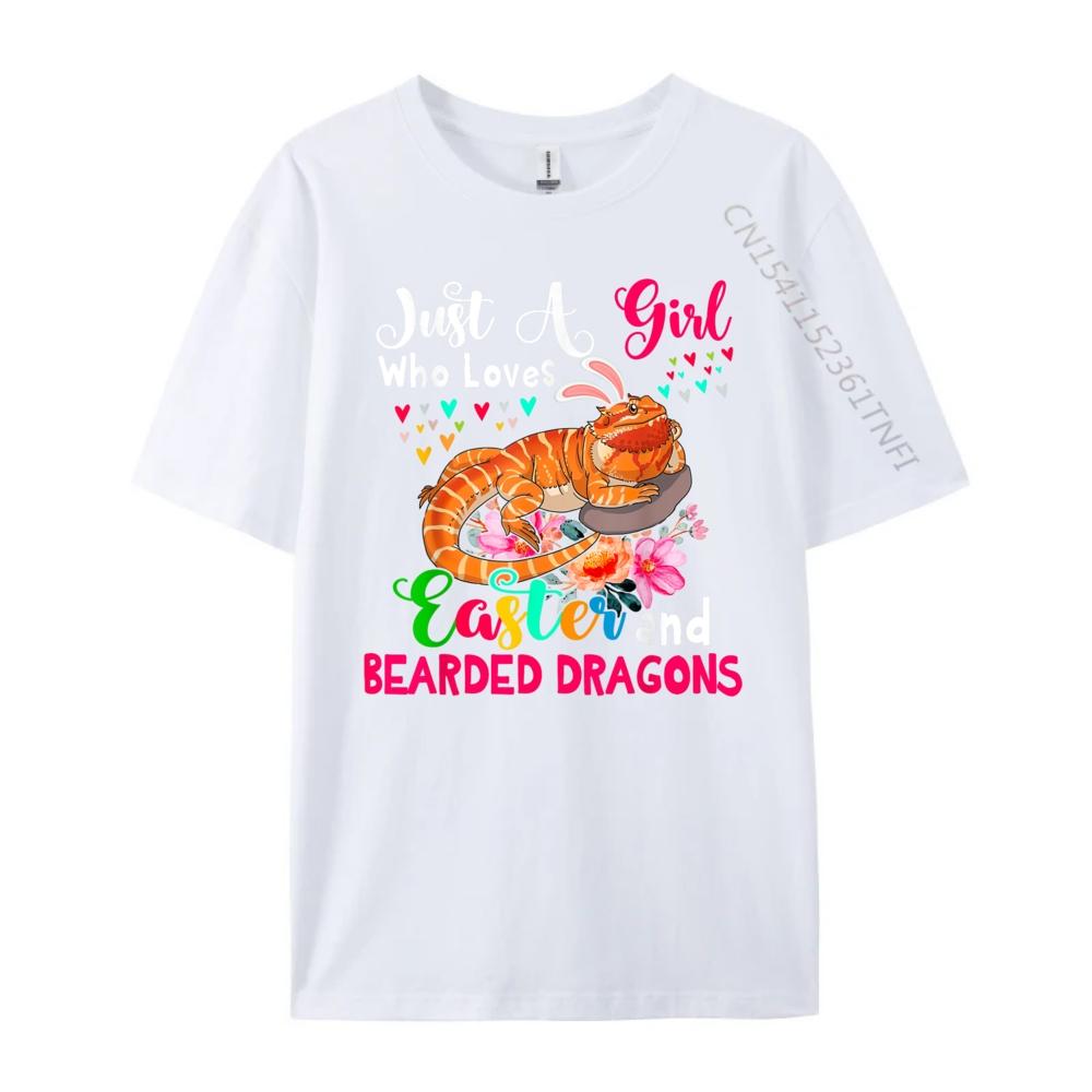 Just A Gift Who Loves Easter And Bearded Dragons Designer Clothes Unisex Funny T Shirts Normal 3d Printed T Shirts Unisexs Clothing