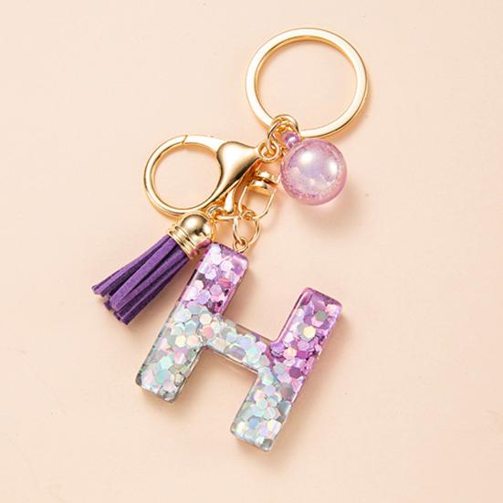 Брелок-подвеска с буквой и кисточкой, блестящие блестки в форме сердца, чашка с буквами, брелок-подвеска, брелок из смолы, аксессуар для кружки