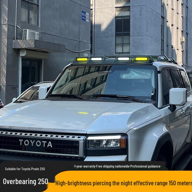 2024 Toyota Prado 25 Серия LC250 Спойлер на крышу Четырехглазый верхний фонарь