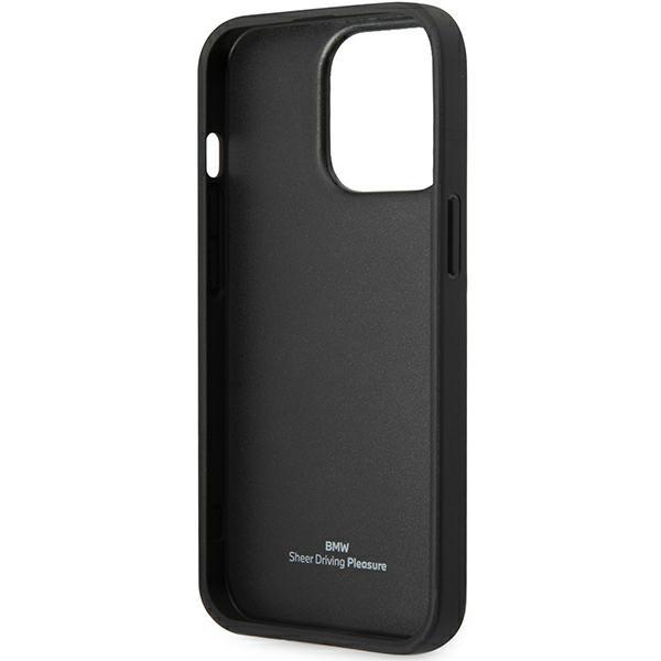 Etui do iPhone 14 Pro Max BMW Hardcase Skórzane Czarne