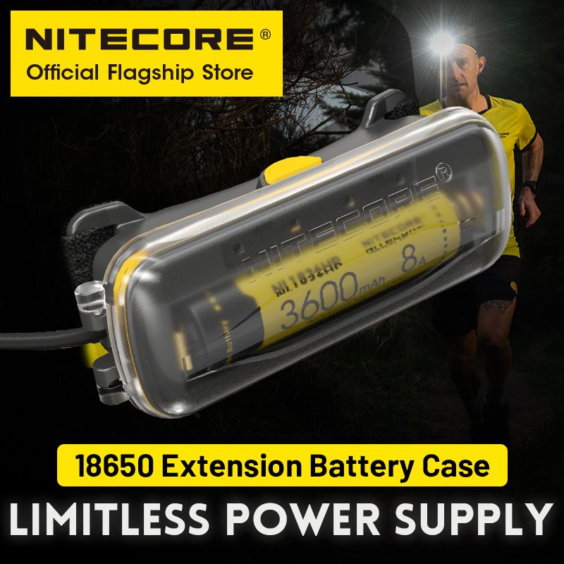 NITECORE 18650 Кейс-удлинитель для аккумулятора Li-ion Зарядное устройство Безграничный Power Bank для налобных фонарей NU40 NU43 NU50 Для трейлраннинга Походов