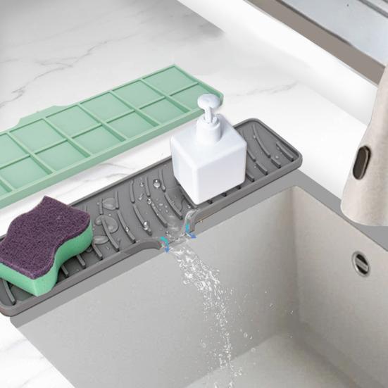 Силиконовый коврик для слива, подкладка, кран, противоскользящий, быстросохнущий, коврик для раковины для мыла, защита от проливания, столешница