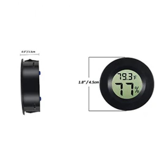 8Pc Mini Hygrometer Thermometer Round Digital Humidity Gauge Electronic Humidity Temperature Meter LCD Display Indoor Hygrometer