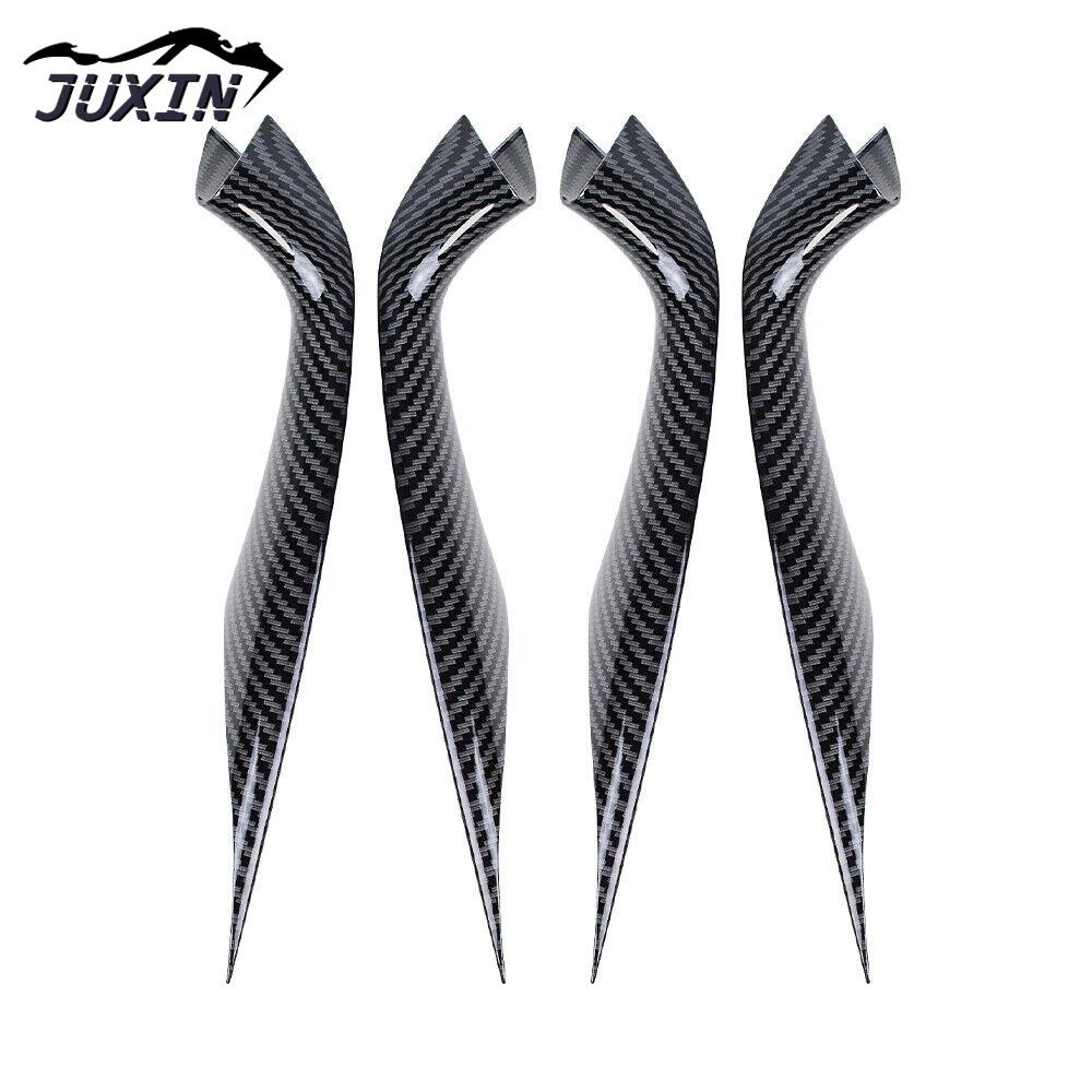 Накладка на внутреннюю дверную ручку, подходящая для BMW 5 серии 2018-2023 G30 G38 530i из углеродного волокна