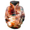 Fantasy Castle 3D Men's Sweatshirts Clothing Hooded Clothes Printed Cloud Hoodie Men Women Sweatshirts Casual Fun Pullover