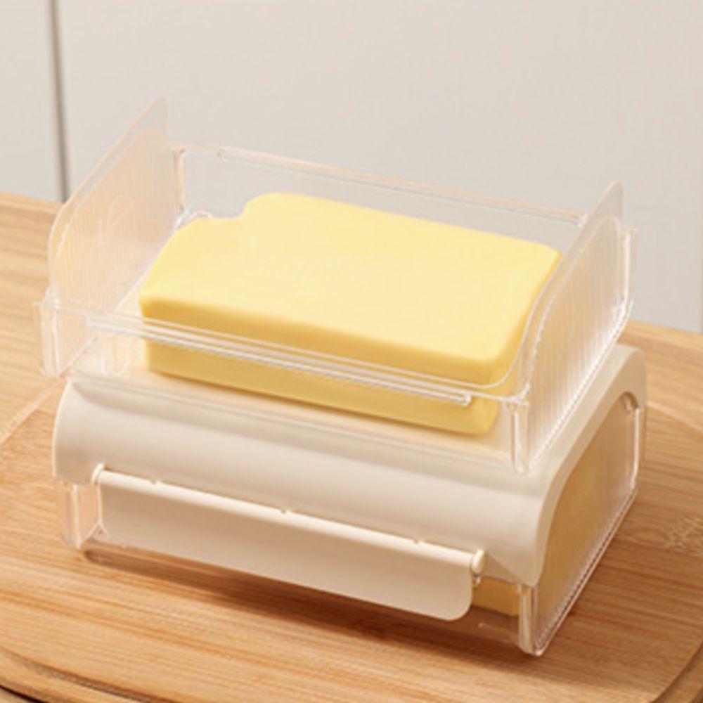 Plastic Butter Dish Sealed Butter Splitting Box Household Butter Tray Refrigerator