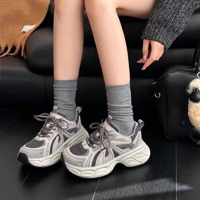 Жареные Уличные Универсальные Платформы для Увеличения Роста Женские Весенние Новые Легкие Повседневные Кроссовки