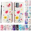 Flower Luxury Painted Leather Case Wallet Book Style Cover for Nokia C12,C32,C02,C22,G22,G11 4G,G21,G42,G10,G20,C10,C20,HMD Pulse...
