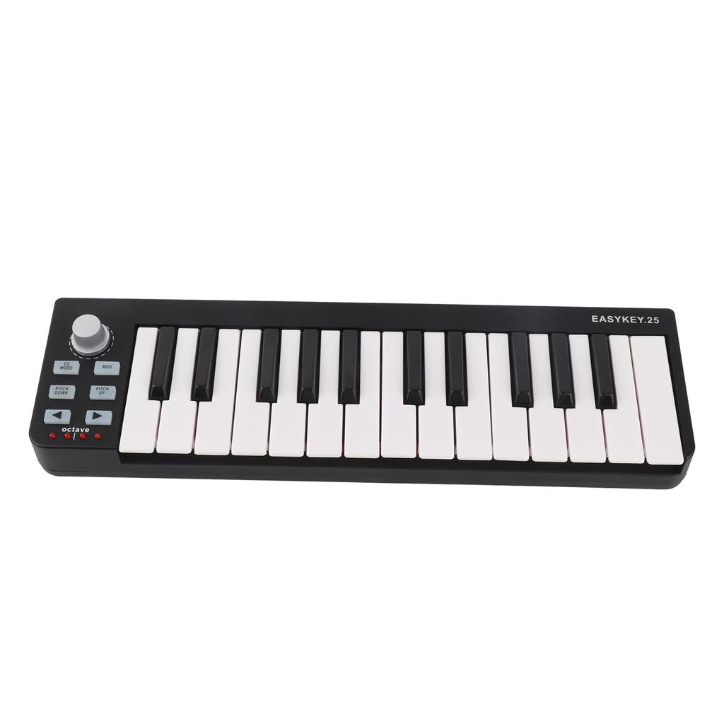 Portable MIDI Keyboard Controller Mini 25 Key USB MIDI Controller for Win 11 10 8 7 for Vista for OS X