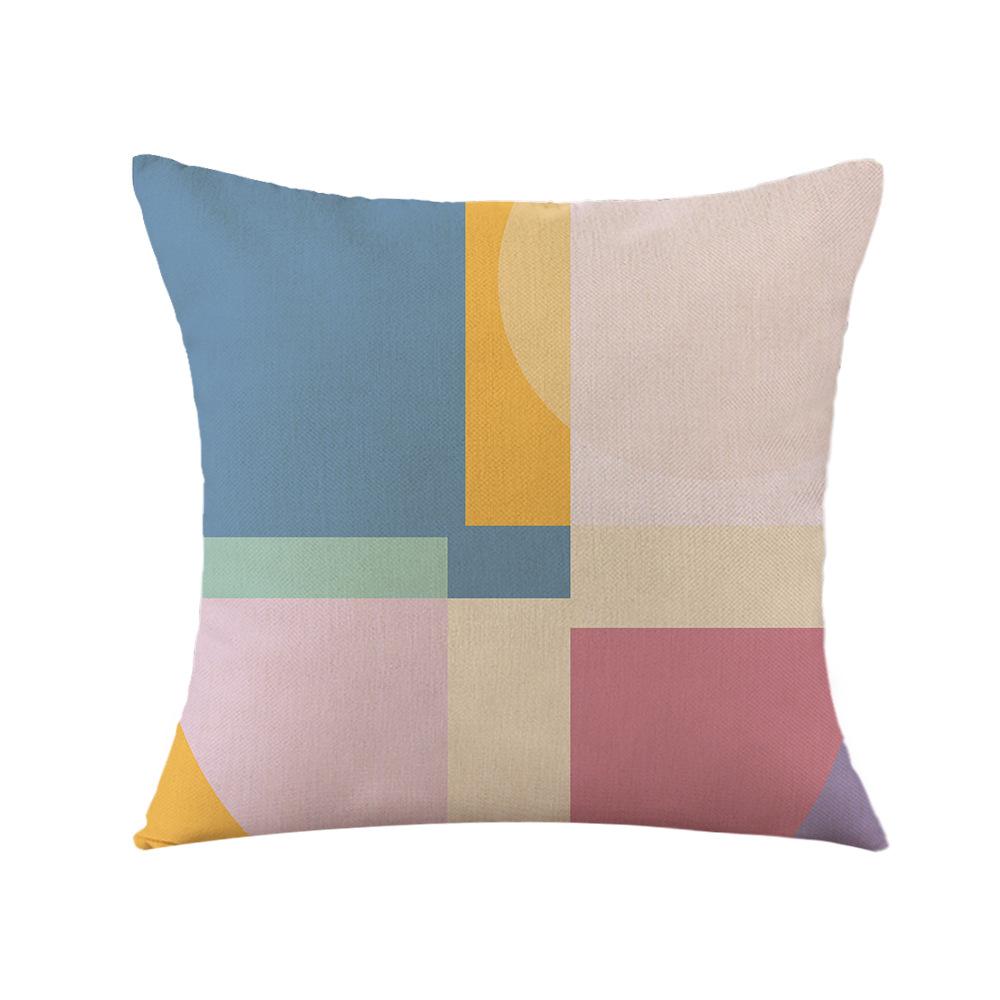 Геометрическая красная наволочка Офисная подушка Подушка для дивана Прикроватная подушка-спинка Наволочка