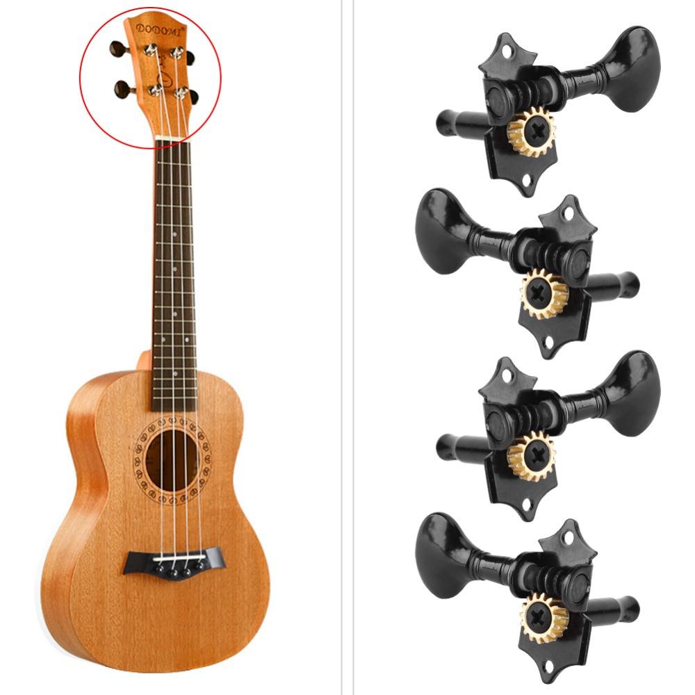 8PCS Fish Tail Design 4 Strings Tuning Pegs Metal Ukulele Parts Musical Instrument Parts Guitar
