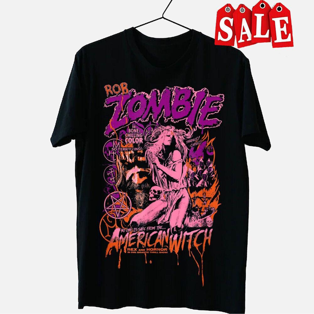Новая футболка Rob Zombie Кантри-музыка Черная футболка Унисекс футболка