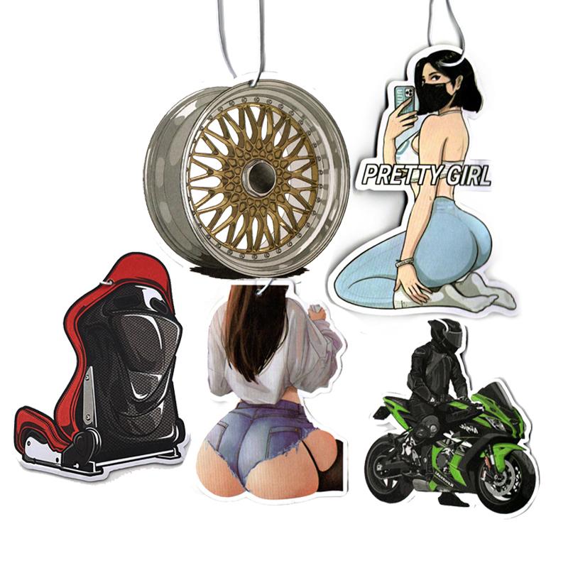 Автомобильные детали Дизайн Освежитель воздуха для автомобиля Подвесной автомобильный задний вид Твердый бумажный обод колеса Поршень Автомобильный диффузор Аксессуары для интерьера Подвеска