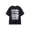 Li Ning CF Letter Print Simple Round Neck Short Sleeve T-Shirt Unisex Tops Black AHST739-1