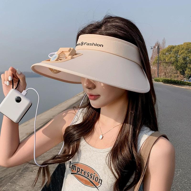 New Hat with Electric Fan for Women's UV Air Top Sun Hat Adult Sun Protection Hat