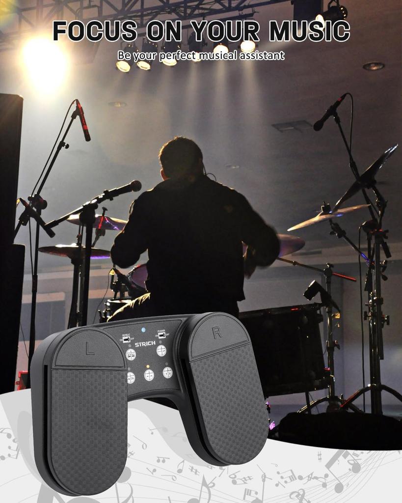 STRICH Беспроводной переключатель страниц для ног, совместимый с iPad и планшетами Windows, педаль, 11, SPT-10