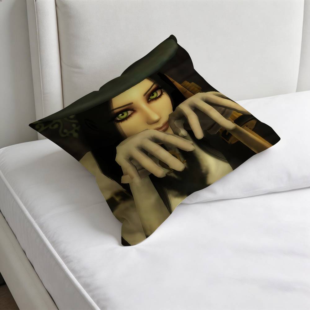 Cool Alice Madness RReturns Decorative Square Pillow Cover Soft Comfortable Pillow Case Sofa Bed Home Decoration