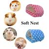 Милое флисовое гнездо-домик для клетки, теплая подстилка, спальное место для хомяка, коврик для морской свинки, домик для маленьких животных