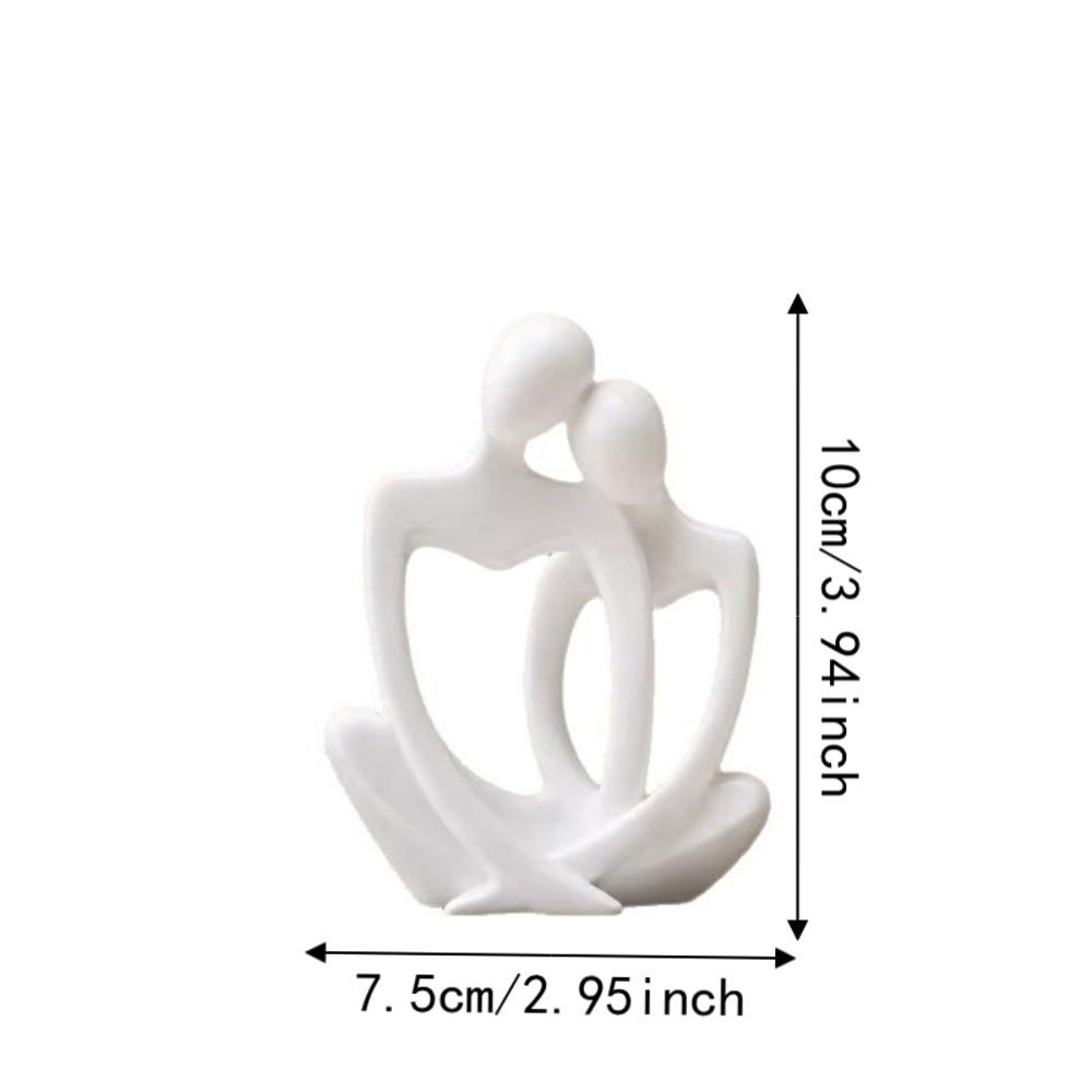 Minimalist Lovers Figure Table Figurines 3D Printed Abstract Sculpture Anniversary Gift