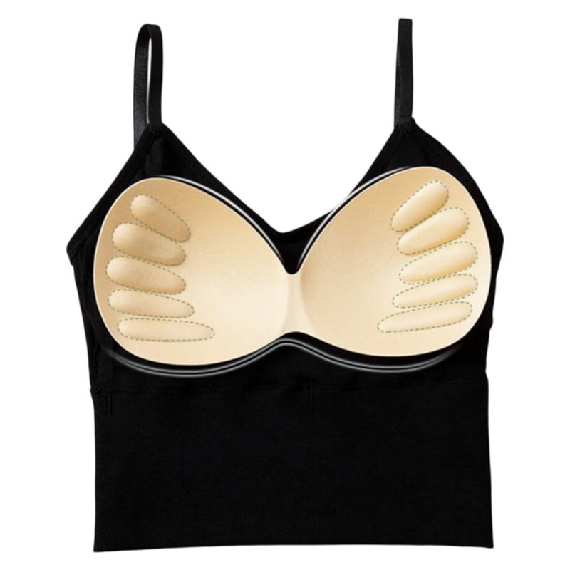 LangSha Women's Camisole Tank Top with Built-In Bra And Pads