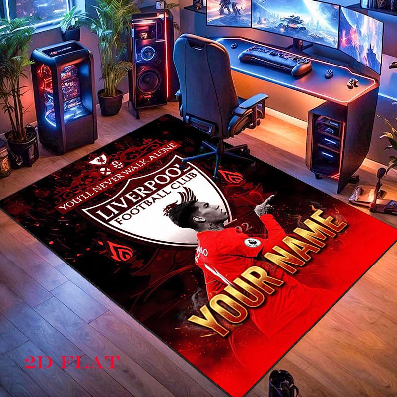 Custom Liverpool Carpet Rug for Living Room Bedroom Home Sofa Decoration,Kids play Nonslip Floor Mat