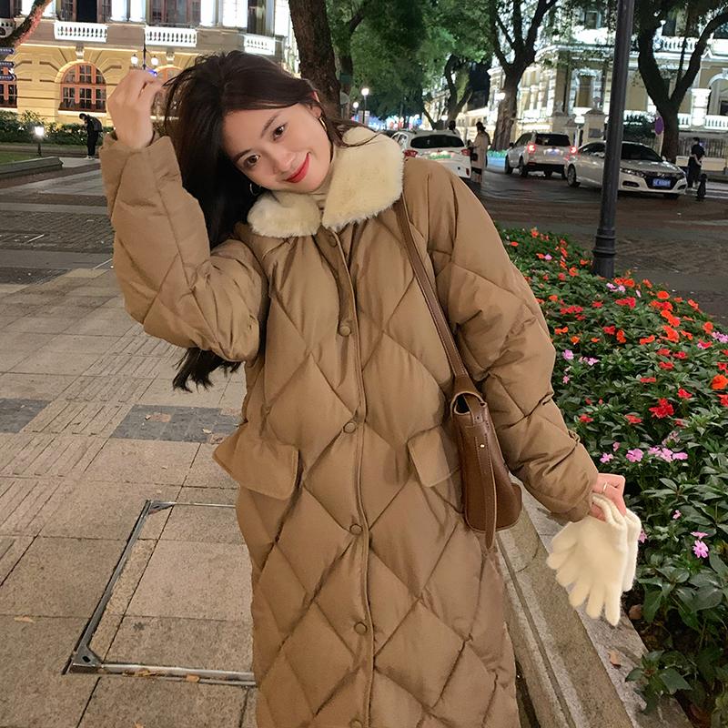 Зимнее теплое длинное пальто с хлопковой подкладкой, толстая свободная верхняя одежда, женские куртки