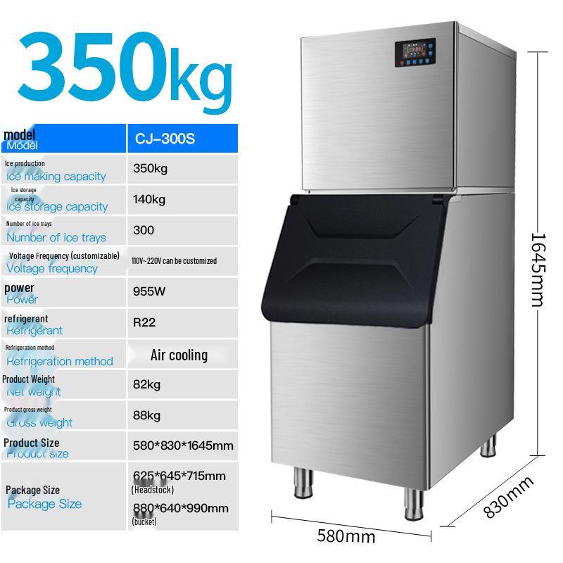 Large Capacity 500kg/1000lb Split-Type Ice Maker with 200kg Storage, Fully Automatic, Water & Air Cooled