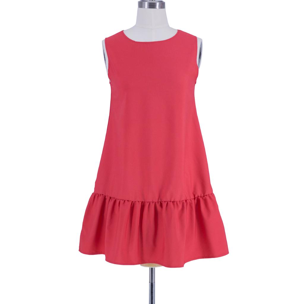 Женское летнее однотонное повседневное платье без рукавов с круглым вырезом, женское мини-платье для отдыха на открытом воздухе