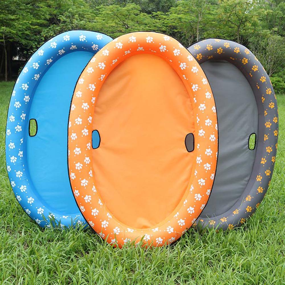 Footprint Pool Raft Bed Play Pet Inflatable Dogs Cushion Water