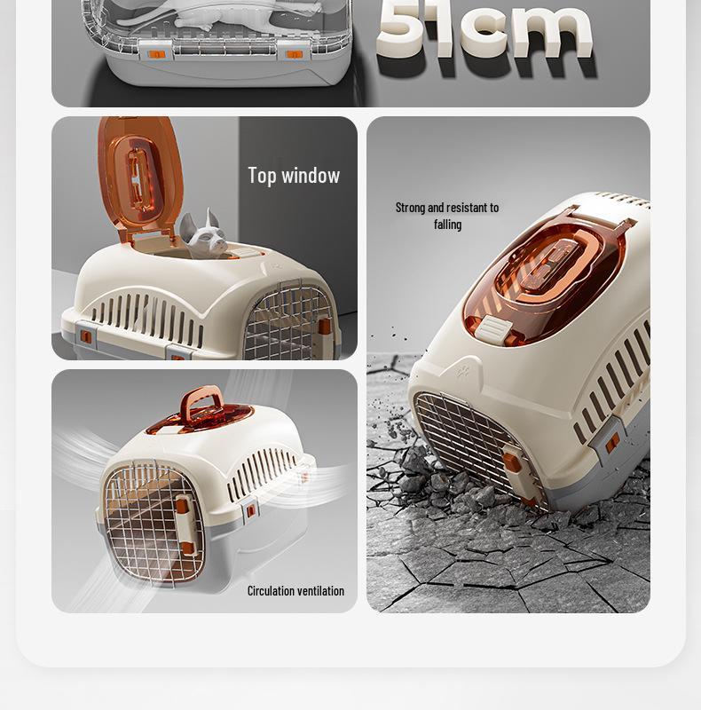 Portable Cat Travel Carrier with Skylight