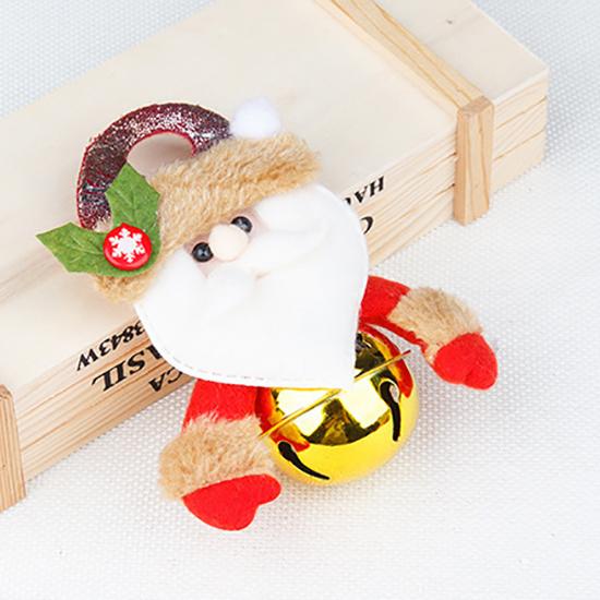 Рождественский колокольчик, рождественская кукла, мультяшный металлический круглый колокольчик, украшение для рождественской елки