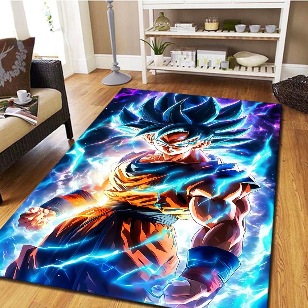 Son Goku Anime Floor Carpet, Digital Printed Movie Rug, Home Decor Mat for Bedroom, Living Room -HYQ29