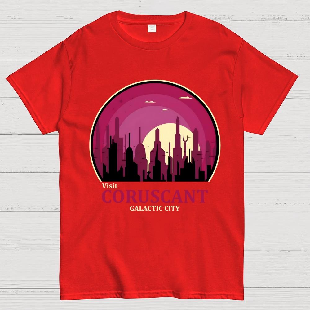 Visit Coruscant Cotton Summer Casual Cool Loose T-Shirt