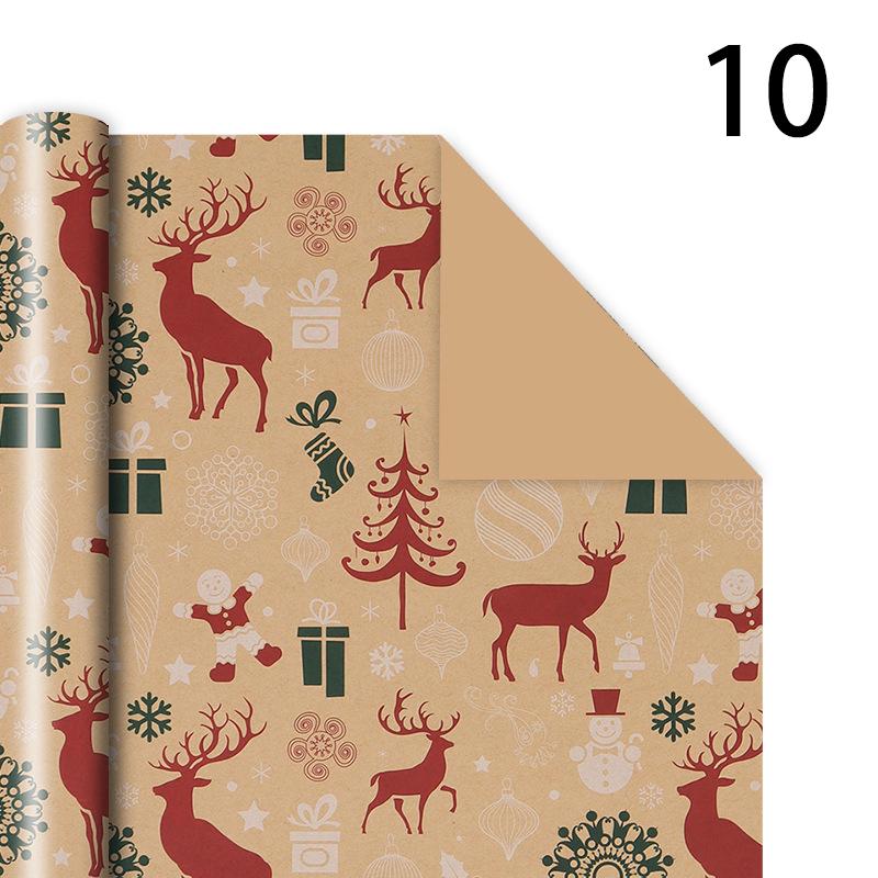 76x50cm Christmas Gift Wrapping Paper Birthday Party Wedding DIY Craft Paper Xmas Tree Snowflake Print Gift Box Packaging Papers