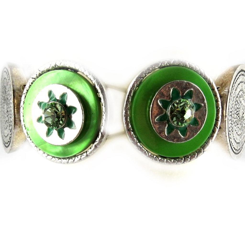 Les Trésors De Lily [E6633] — Зеленый дизайнерский браслет «Колумбина»