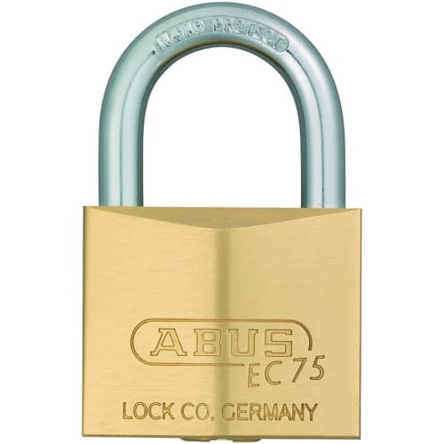 ABUS Brass Padlock EC75/60 ??KD Dimple Cylinder, Loose Number