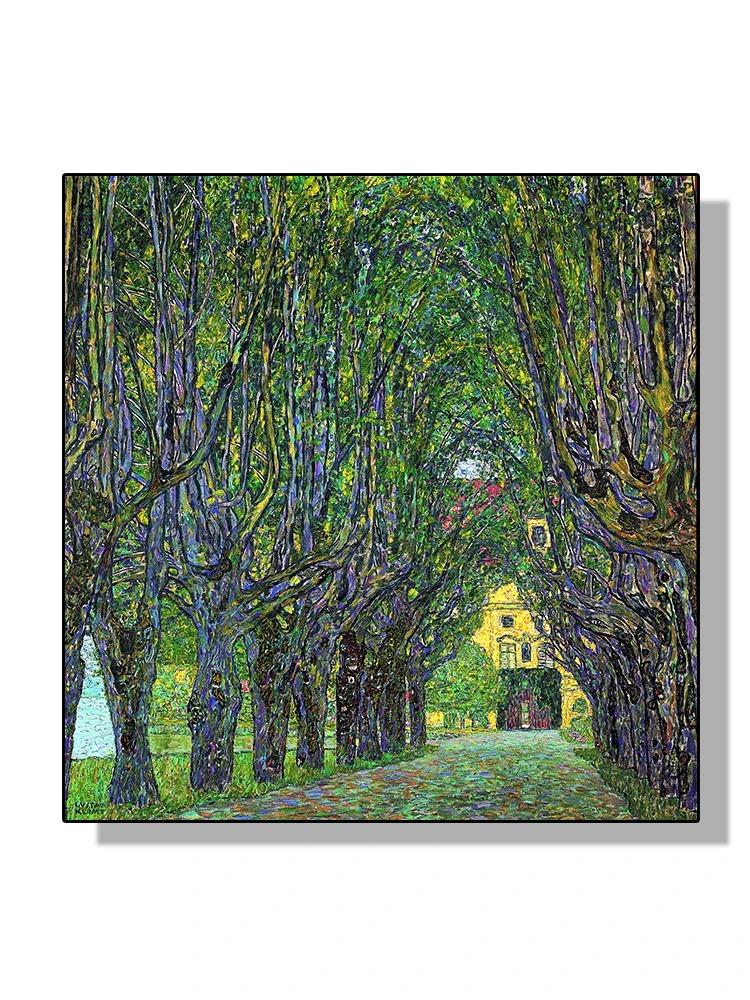 Густав Климт известные картины цветы пейзаж плакат холст живопись классическая репродукция настенное искусство для комнаты домашний декор