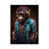 Abstract Pop Art Monkey Earphones Dj Music Wall Poster Prints Neon Light Effects Canvas Painting Rock Animal Home Bar Room Decor