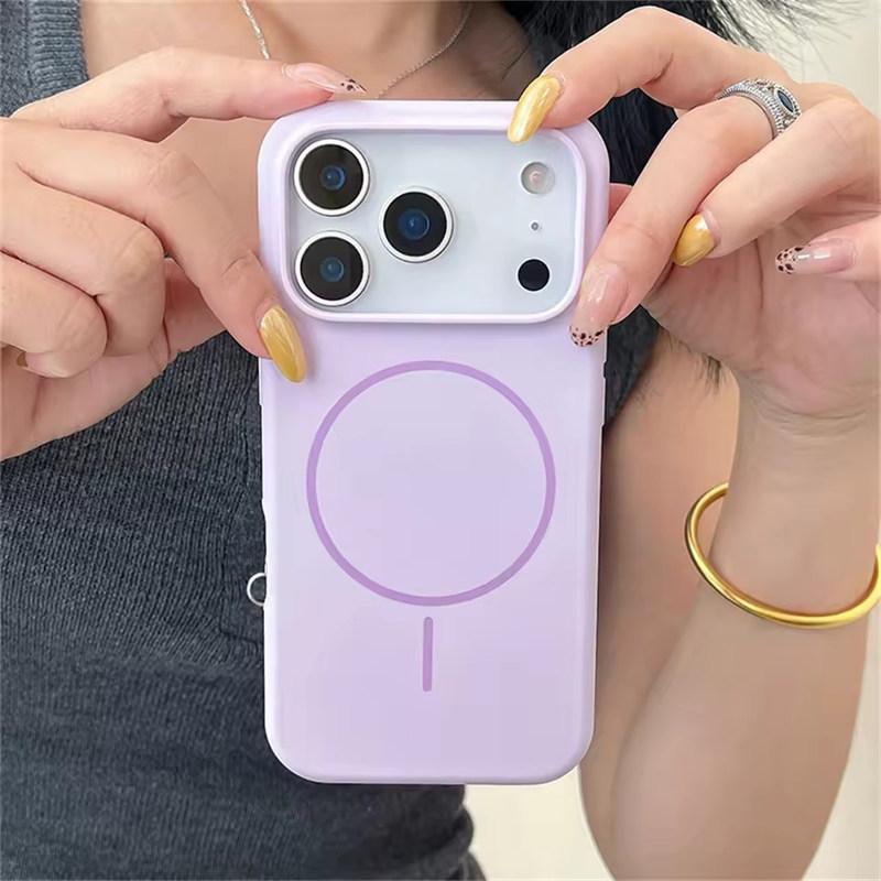 Матовый однотонный чехол из жидкого силикона для iPhone 17 Air 16 15 14 Plus 13 12 Pro Max для беспроводной зарядки Magsafe, противоударный чехол